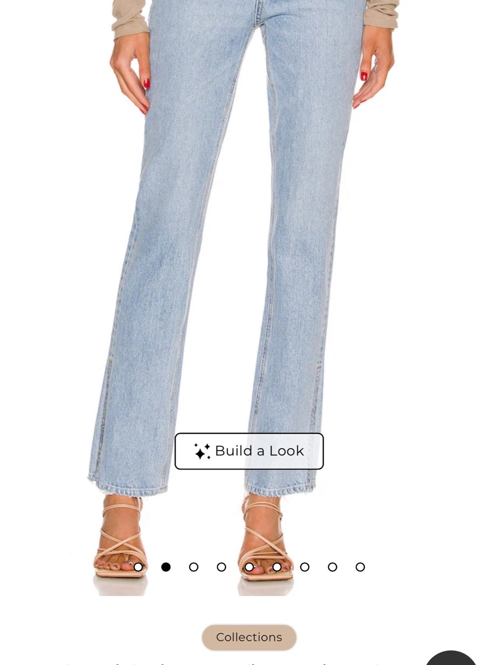 GRLFRND Light Wash Flare Jeans